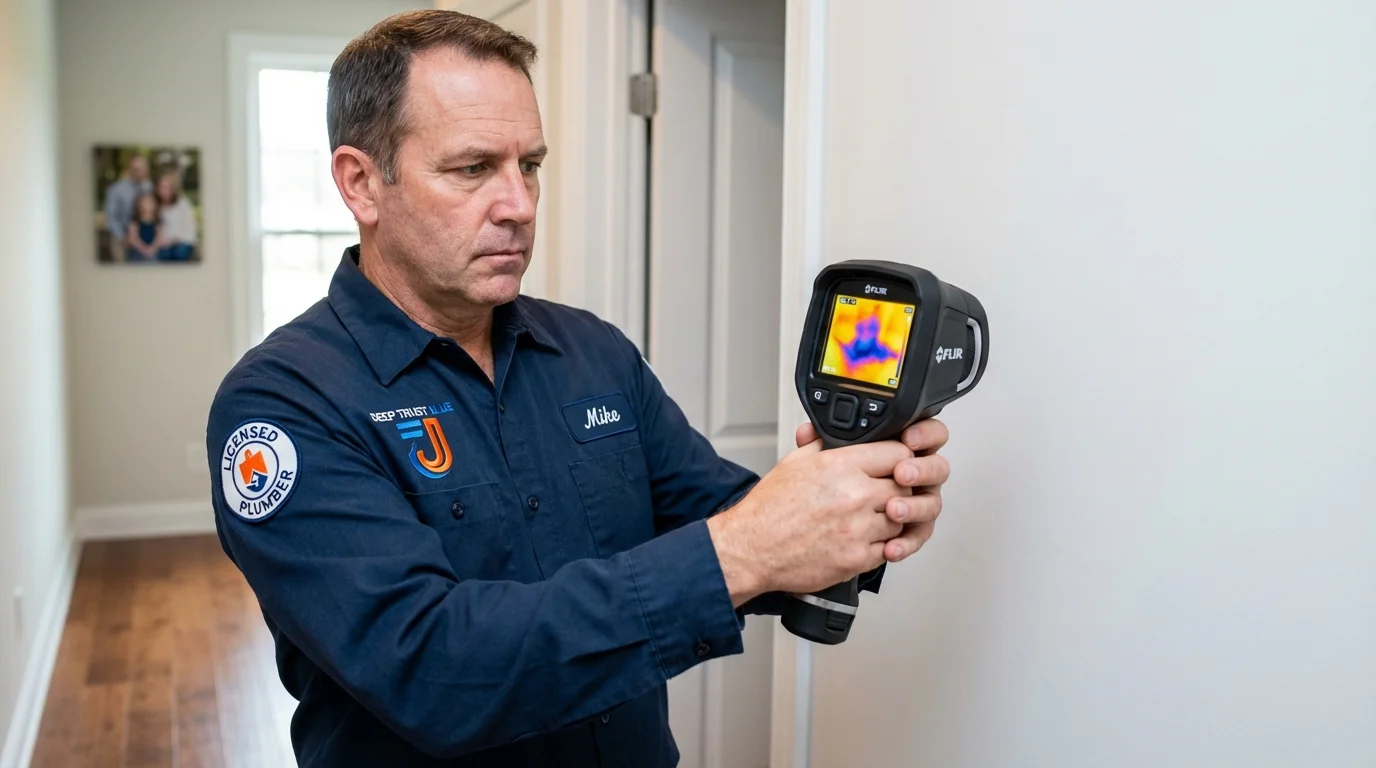 Thermal imaging leak detection by Johns Plumbing LLC in Cavalier